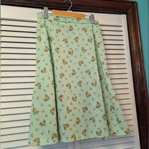 Floral 1970s A-Line Skirt